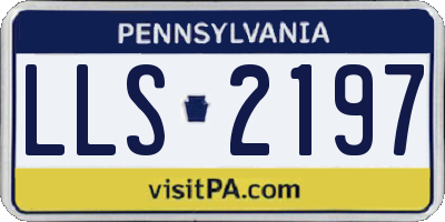 PA license plate LLS2197