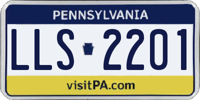 PA license plate LLS2201