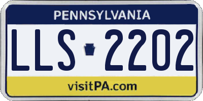 PA license plate LLS2202