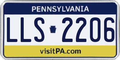 PA license plate LLS2206