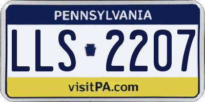 PA license plate LLS2207