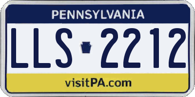 PA license plate LLS2212
