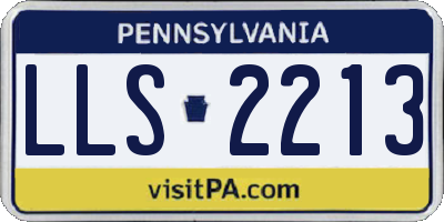 PA license plate LLS2213