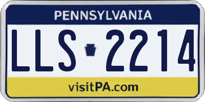 PA license plate LLS2214