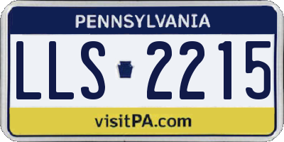 PA license plate LLS2215