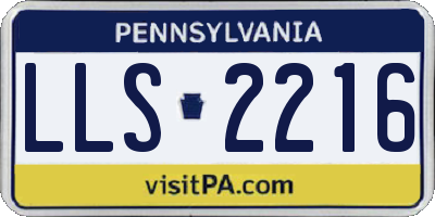 PA license plate LLS2216