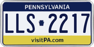 PA license plate LLS2217