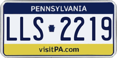 PA license plate LLS2219