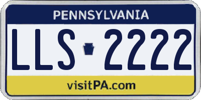 PA license plate LLS2222