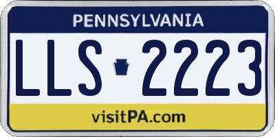 PA license plate LLS2223