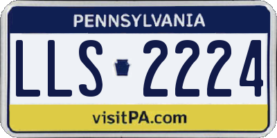 PA license plate LLS2224
