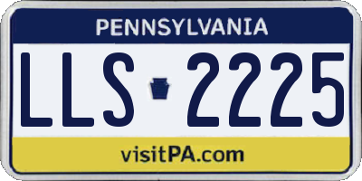 PA license plate LLS2225