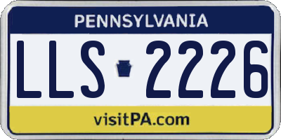 PA license plate LLS2226