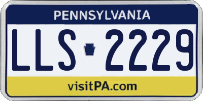 PA license plate LLS2229