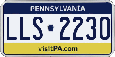 PA license plate LLS2230