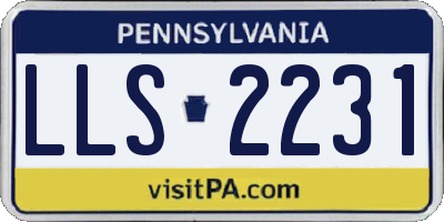 PA license plate LLS2231