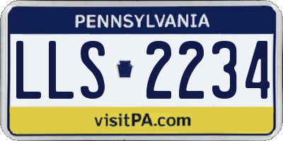 PA license plate LLS2234