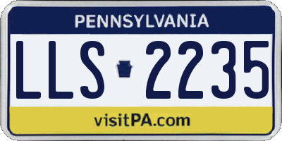 PA license plate LLS2235