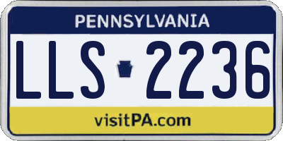 PA license plate LLS2236