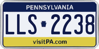 PA license plate LLS2238
