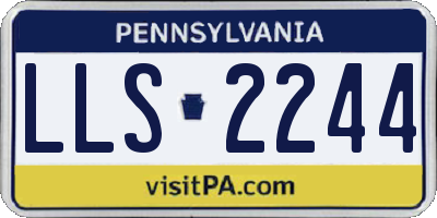 PA license plate LLS2244