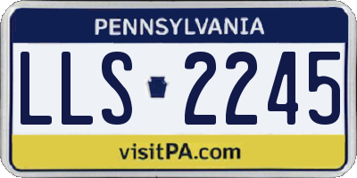 PA license plate LLS2245