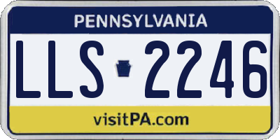 PA license plate LLS2246