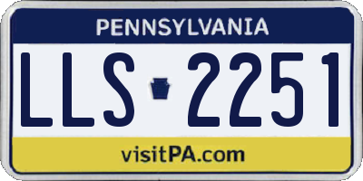 PA license plate LLS2251