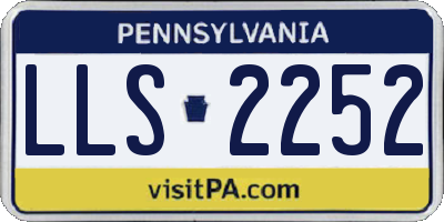 PA license plate LLS2252