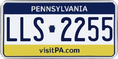 PA license plate LLS2255