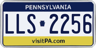PA license plate LLS2256