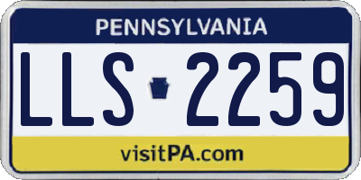 PA license plate LLS2259