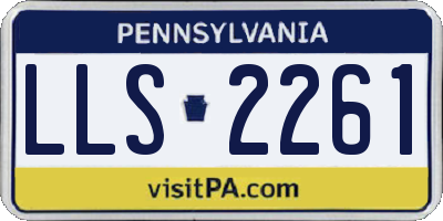 PA license plate LLS2261