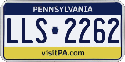PA license plate LLS2262