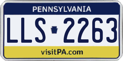 PA license plate LLS2263