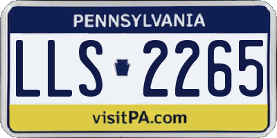 PA license plate LLS2265