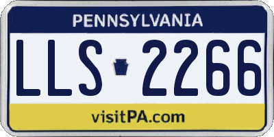 PA license plate LLS2266