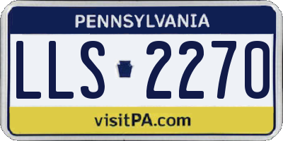 PA license plate LLS2270