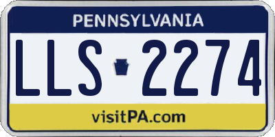 PA license plate LLS2274