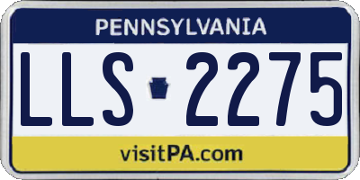 PA license plate LLS2275