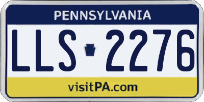 PA license plate LLS2276
