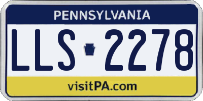 PA license plate LLS2278