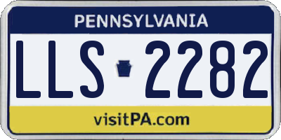 PA license plate LLS2282