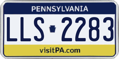 PA license plate LLS2283