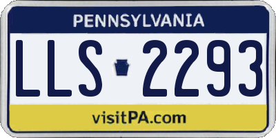 PA license plate LLS2293