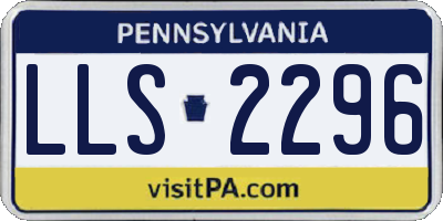 PA license plate LLS2296