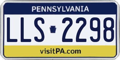 PA license plate LLS2298