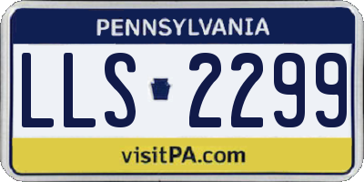 PA license plate LLS2299