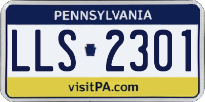 PA license plate LLS2301