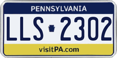 PA license plate LLS2302